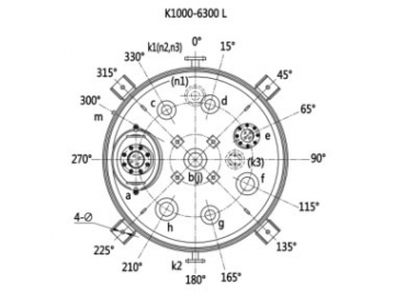 Reactor esmaltado tipo K