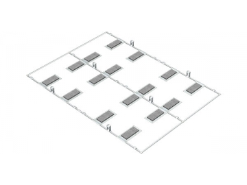 Soporte para paneles solares en techo (paneles simétricos)