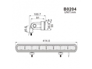 Barra de luz de conducción LED 10W, B0204