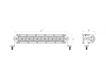 Barra de luces LED de una hilera 5W y 10W, E36