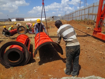 Molde para conducto de hormigón de tipo rodillo