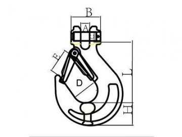 Gancho de horquilla para eslinga de acero aleado SLR012