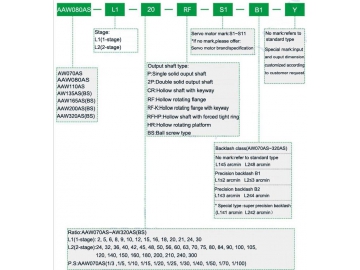 Reductor de velocidad de ángulo recto de precisión AAW-RF