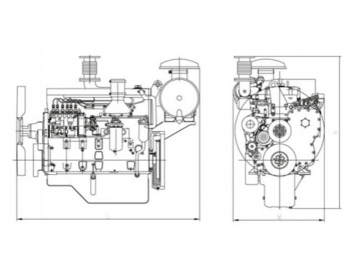 Motor diesel de 6 cilindros 170KW SYD83TAD17