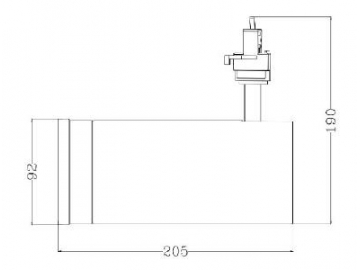 Cabezal para Riel de Iluminación LED Serie S1, Ángulo de Haz y CCT Ajustables