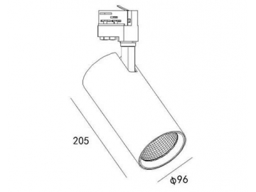 (Serie C) Luz de Riel LED con Tubo Recto y Controlador Integrado