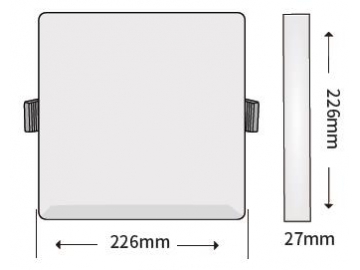 Panel de Iluminación LED, Panel de Iluminación LED Cuadrado sin Marco, con Sensor de Movimiento