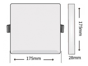 Panel de Iluminación LED, Panel de Iluminación LED Cuadrado sin Marco