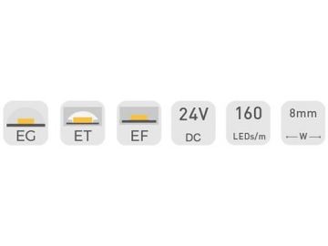 Tira LED para interiores  8mm 24V D8160