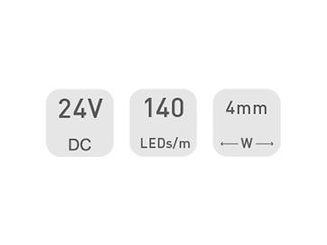 LED regulable cambio de color  4mm 24V D6140SWW