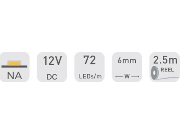 Tira LED flexible comercial  6mm 12V D872