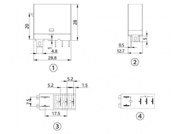 Mini relé electromagnético NNC69K-1Z