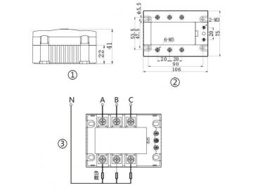 Regulador de voltaje de estado sólido NNT3-3/38 25A-125A