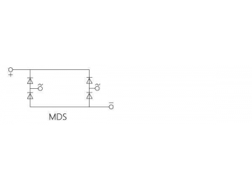 Módulo de diodo monofásico MDQ 30A-100A