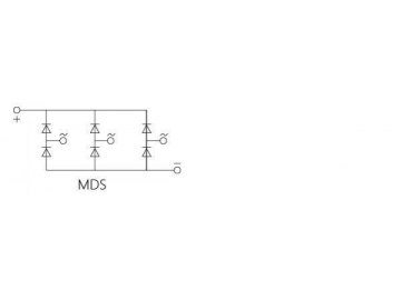 Módulo de diodo trifásico MDS 30A-100A