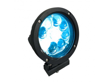 Reflector LED de seguridad con 9 LEDs grandes azules para montacargas