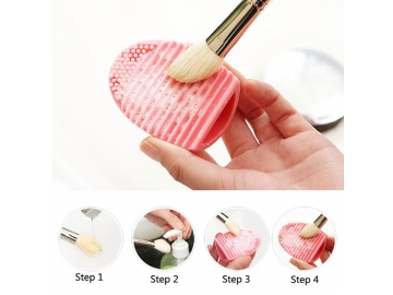 Almohadilla para limpieza de brochas de maquillaje