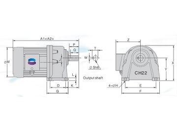 Motorreductor horizontal