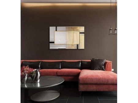 Espejo de pared rectangular con marco MDF