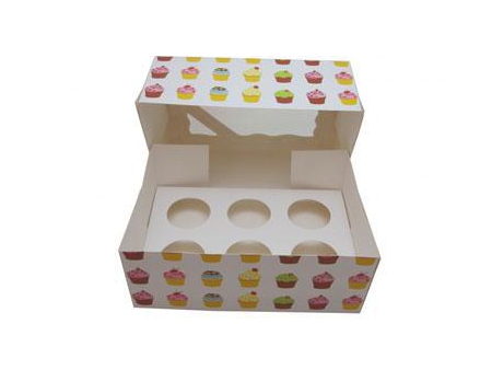 Caja de cartón para cupcakes, caja de papel con impresión personalizada