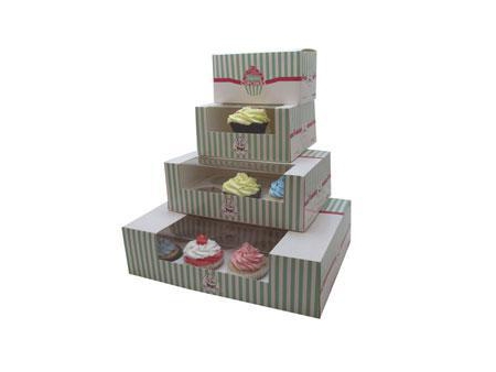 Caja de cartón para cupcakes, caja de papel con impresión personalizada