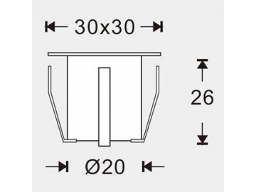 Foco LED empotrable cuadrado SC-B113 (para suelos),Foco LED, LED de Suelo, Iluminación LED