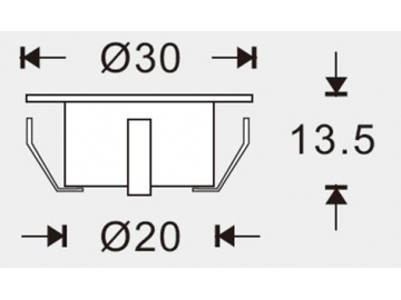 Luz LED empotrada para piso deck de exterior SC-B112