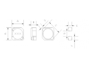 Inductor de potencia SMD, serie CDRH2B/3B/4B