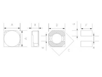 Inductor de potencia SMD, serie CDRH2B/3B/4B