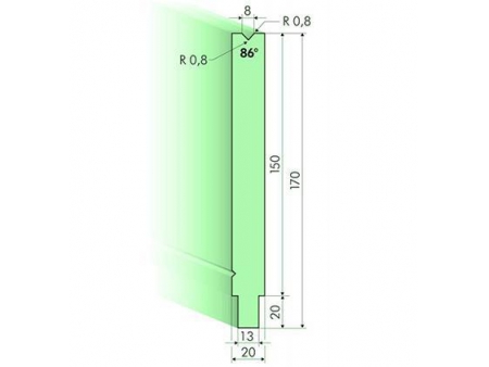 Matrices 86°, H=150mm