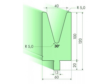 Matrices 30°, H=100mm