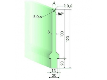 Matrices 86°, H=120mm