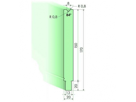 Matrices 84°, H=150mm