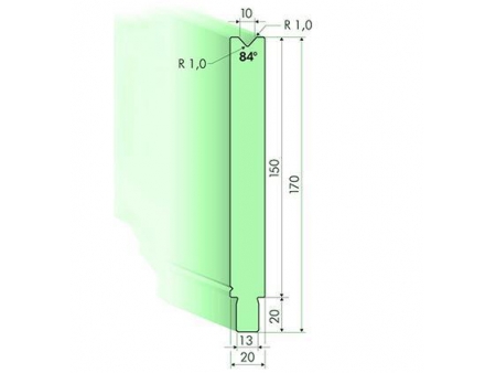 Matrices 84°, H=150mm