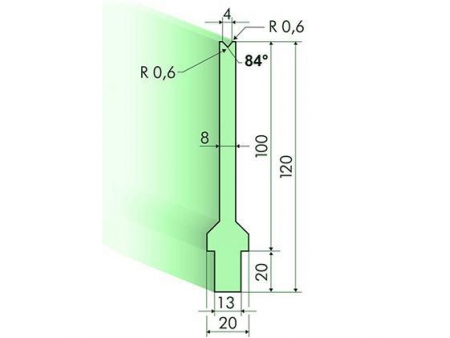 Matrices 84°, H=100mm