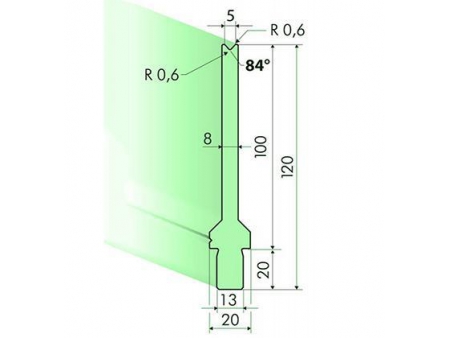 Matrices 84°, H=100mm