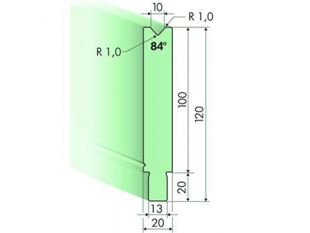 Matrices 84°, H=100mm