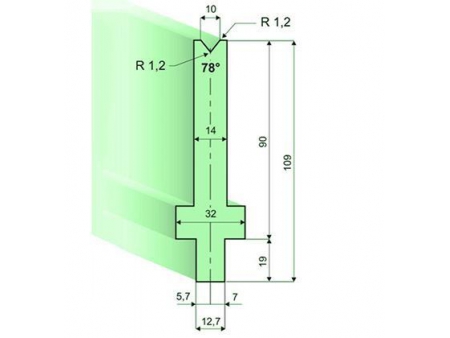 Matrices 78°, H=90mm