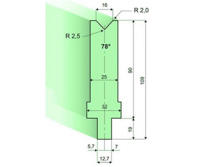 Matrices 78°, H=90mm