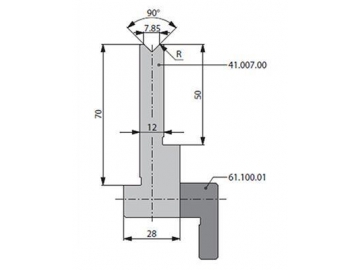 Matrices 90°, H=86mm