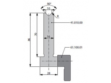 Matrices 90°, H=86mm