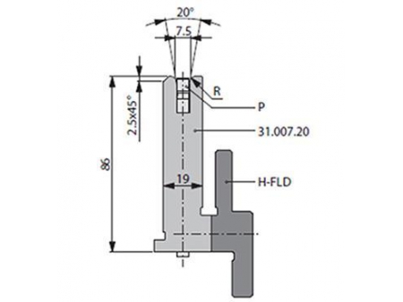 Matrices 20°, H=86mm