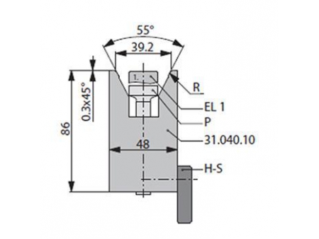 Matrices 55°, H=86mm