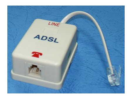 Filtro ADSL, 1 macho RJ11 a 1 hembra RJ11