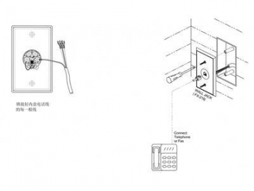 Toma telefónica de pared