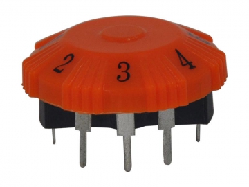 Potenciómetro con switch 28mm de eje metal, 10k ohm, WH028-3-9