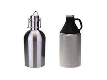 Growler Grande de Acero Inoxidable, con Tapón Hermético