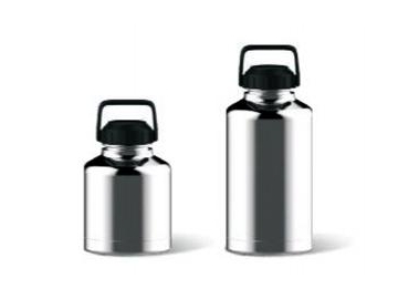 Growler Grande de Acero Inoxidable, en Color Plata