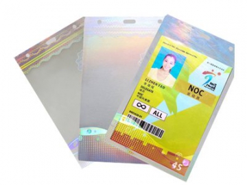 Sobrelaminado holográfico, fundas para tarjetas