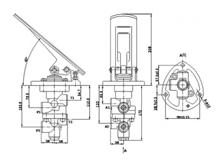 Válvula de freno dual,  HBV-L10F-00